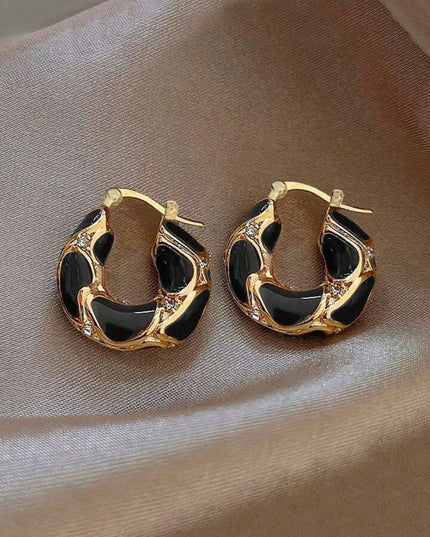 Set 3 Pendientes Elegantes y Vintage Diseño Vidrio Esmaltado