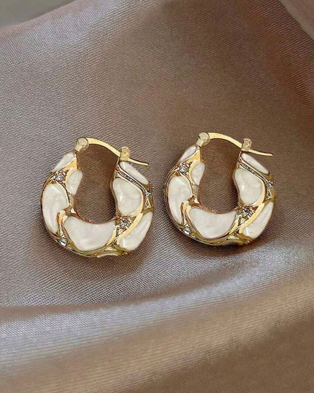 Set 3 Pendientes Elegantes y Vintage Diseño Vidrio Esmaltado