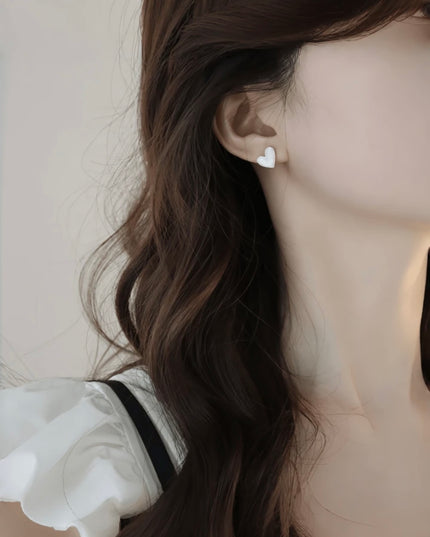 Conjunto de Joyas Aretes y Collar con forma de Corazón