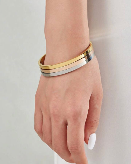 Set 3 pulseras de Acero Inoxidable Diseño Simple