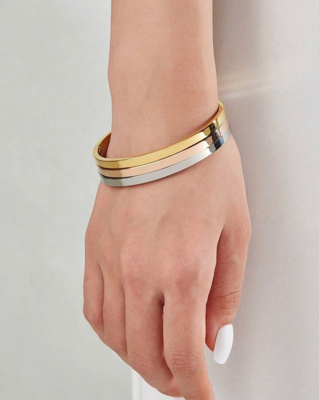 Set 3 pulseras de Acero Inoxidable Diseño Simple