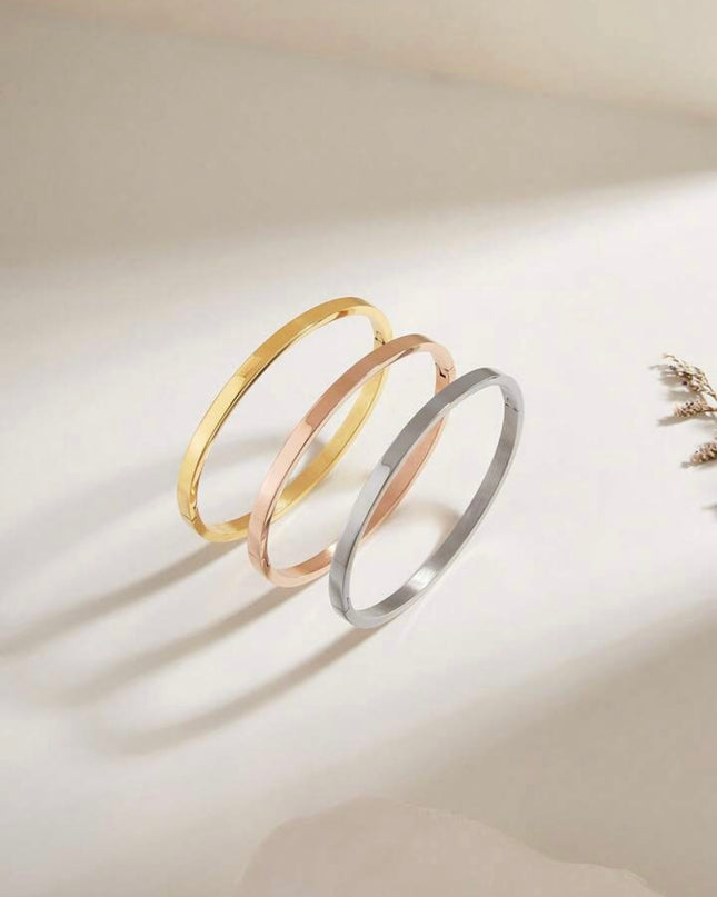 Set 3 pulseras de Acero Inoxidable Diseño Simple