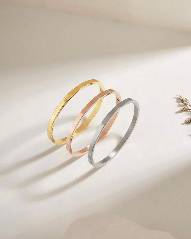 Set 3 pulseras de Acero Inoxidable Diseño Simple
