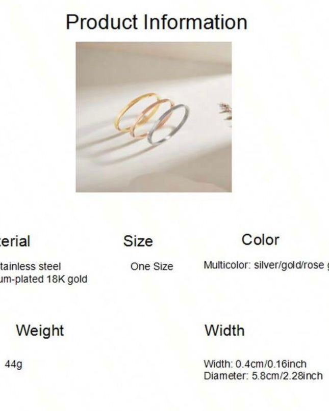 Set 3 pulseras de Acero Inoxidable Diseño Simple