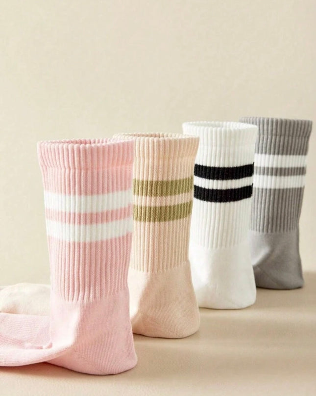 5 Pares Calcetas Diseño Rayas