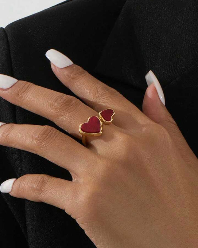 Anillo ajustable con Forma de Corazón Asimétrico