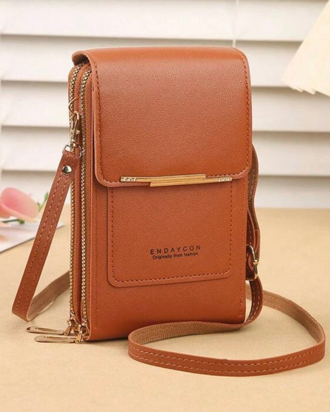 Billetera Larga de mujer con bolsa para teléfono con pantalla táctil