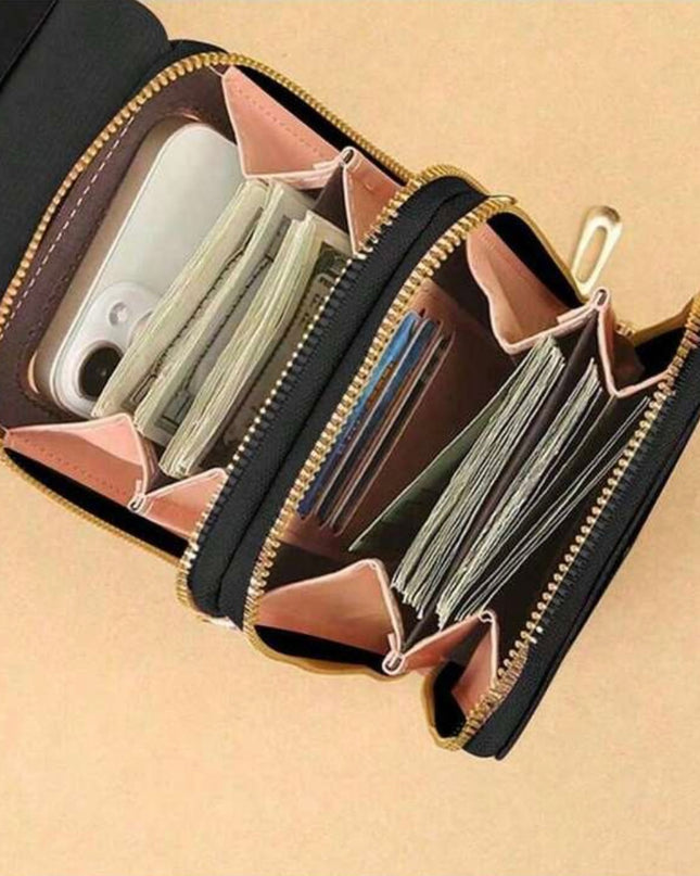 Billetera Larga de mujer con bolsa para teléfono con pantalla táctil