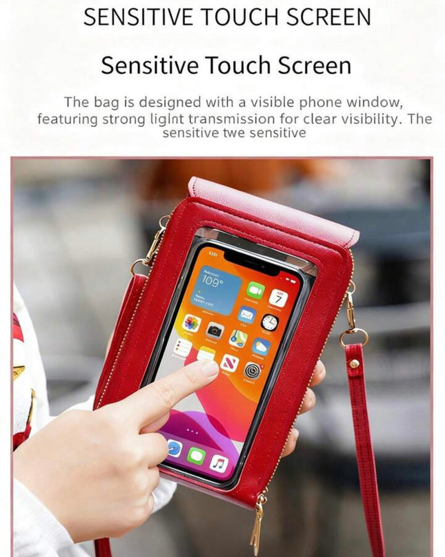 Billetera Larga de mujer con bolsa para teléfono con pantalla táctil