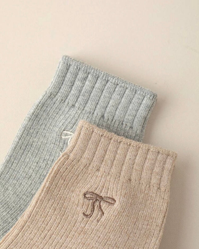 5 Pares Calcetas Diseño Moño