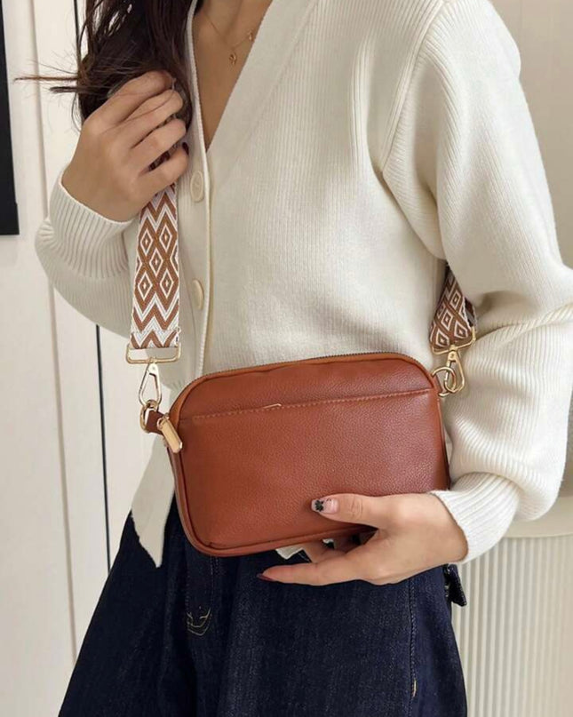 Bolso Cruzado Minimalista Marrón