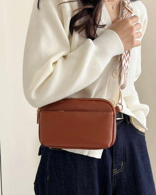 Bolso Cruzado Minimalista Marrón