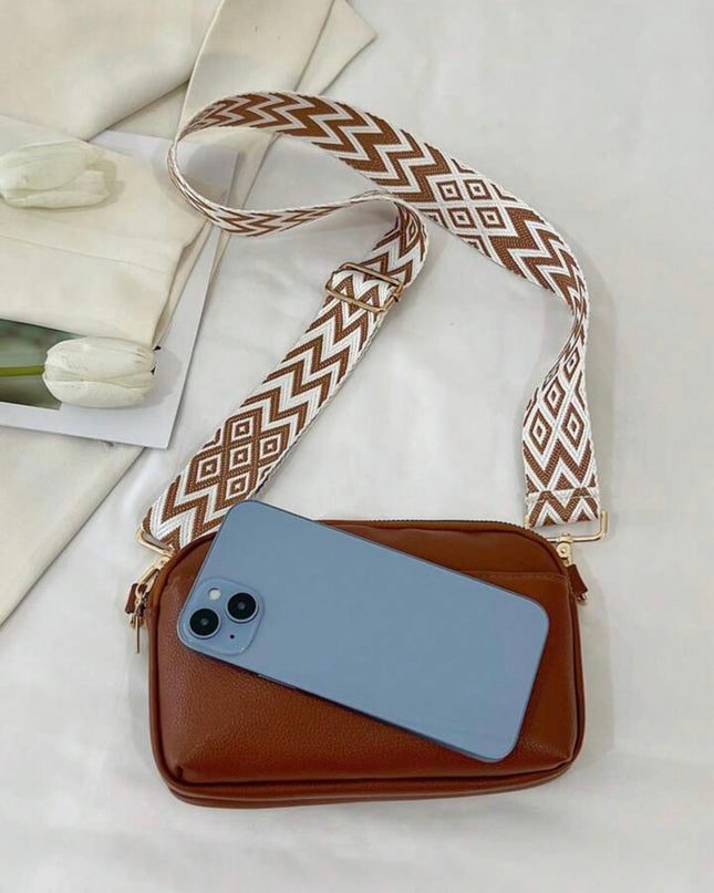 Bolso Cruzado Minimalista Marrón