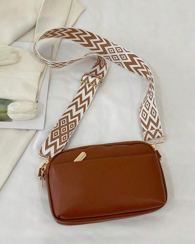 Bolso Cruzado Minimalista Marrón