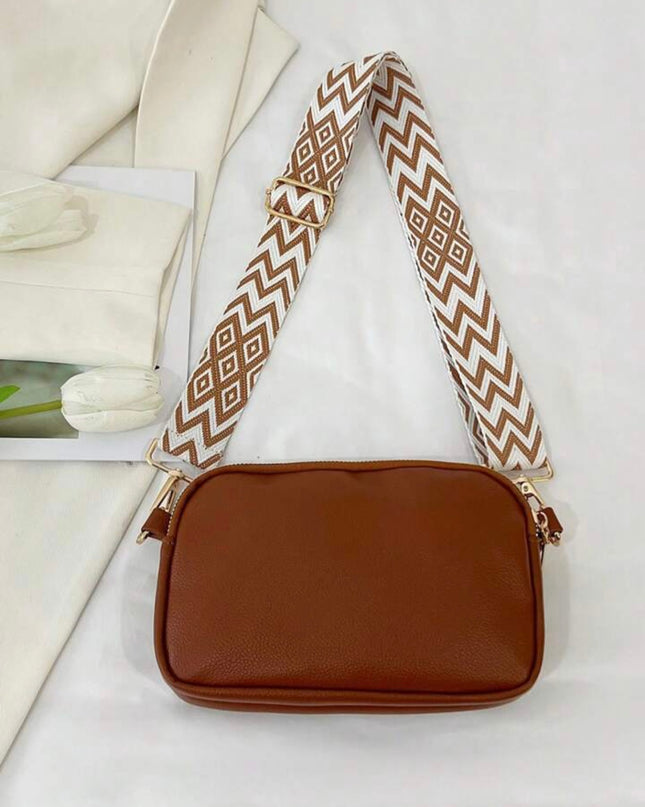 Bolso Cruzado Minimalista Marrón