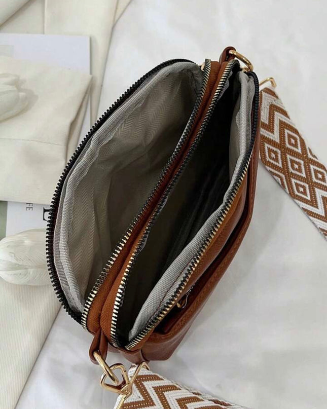 Bolso Cruzado Minimalista Marrón