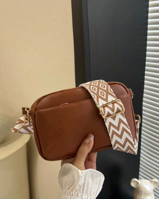 Bolso Cruzado Minimalista Marrón