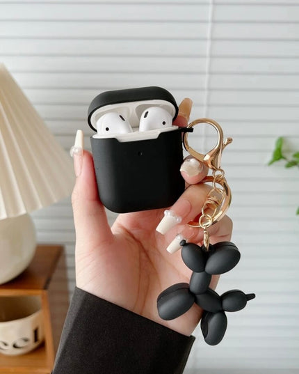 Funda Negra con Llavero de Perro Globo