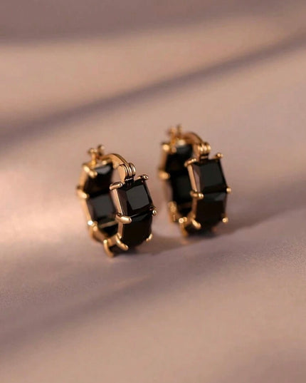 Aretes cuadrados Negros